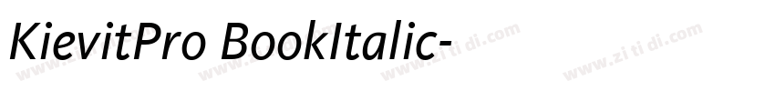 KievitPro BookItalic字体转换
